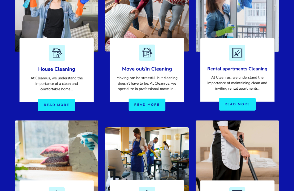 Professional Cleaning Website Design