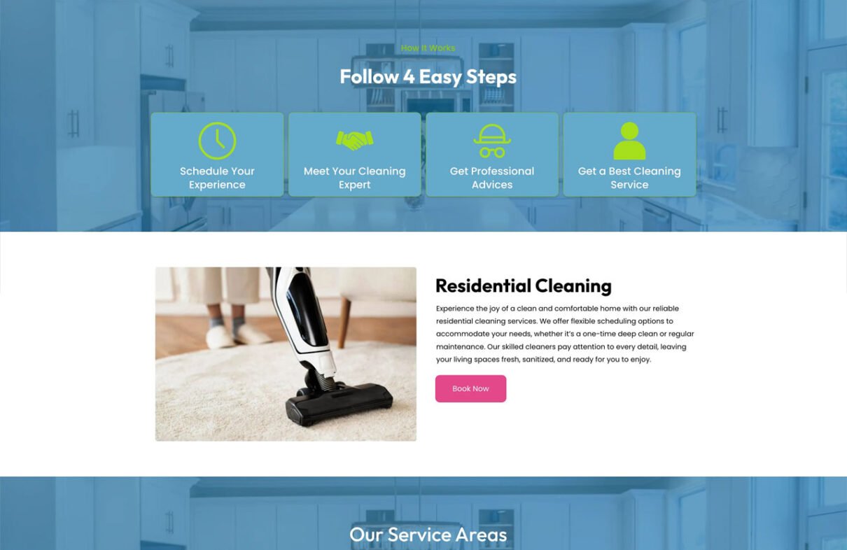 Cleaning Service Funnel by Leadnovix