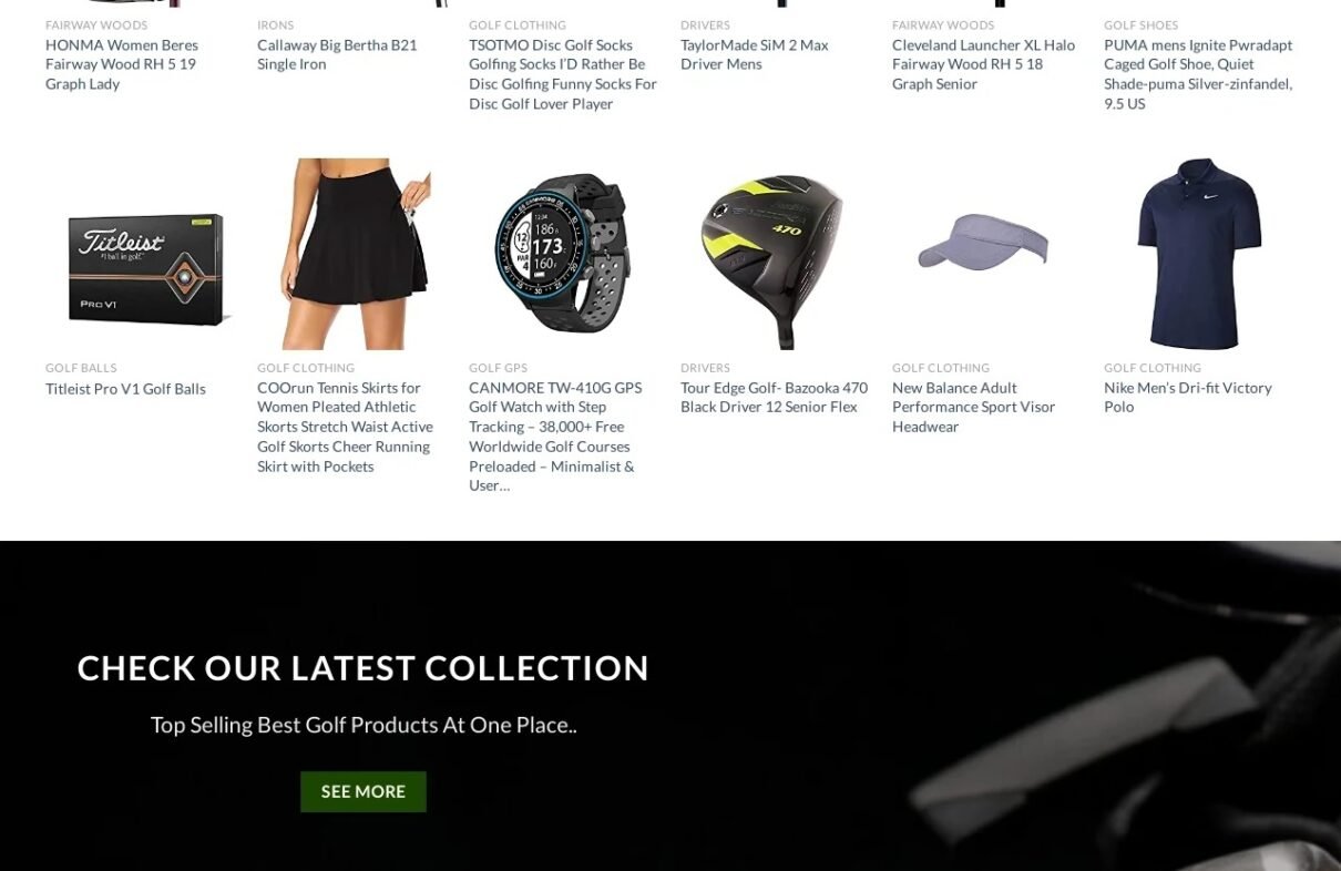 Golf Market Pro WordPress E-Commerce Website