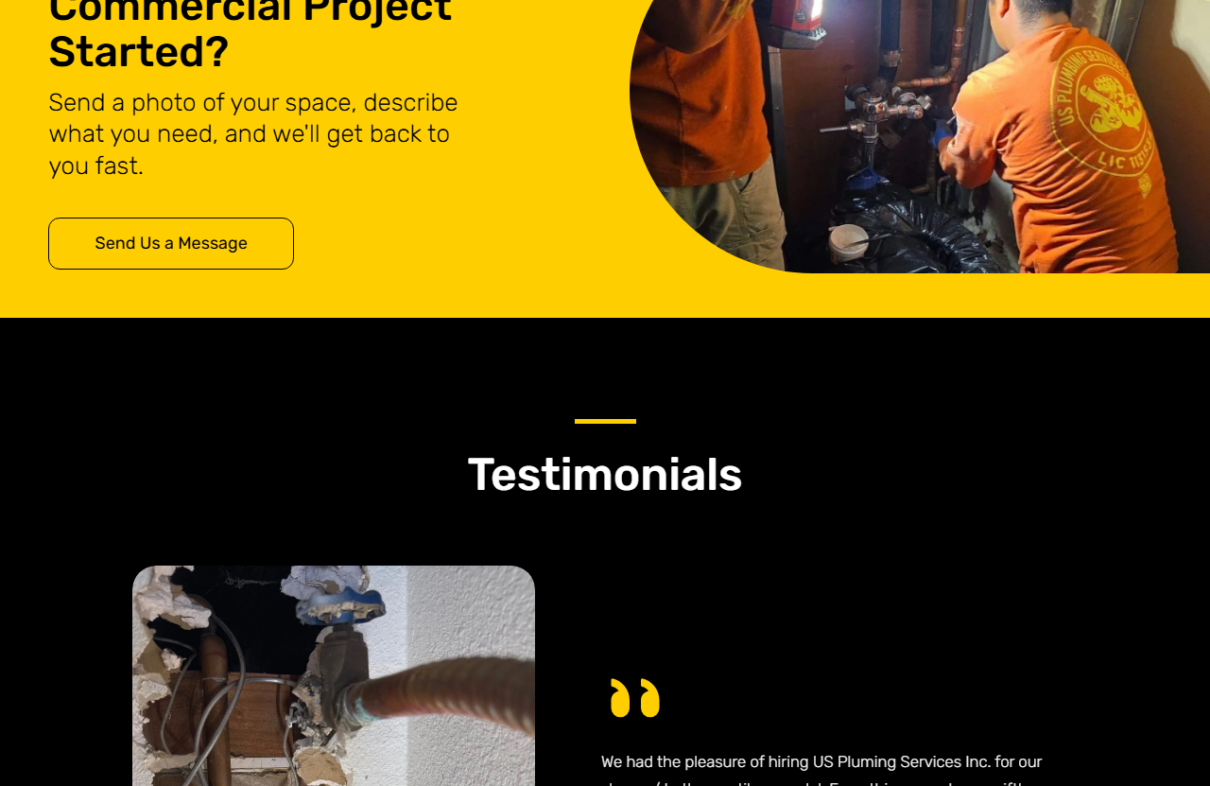 Plumbing Website Design with WordPress