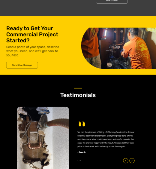 Plumbing Website Design with WordPress