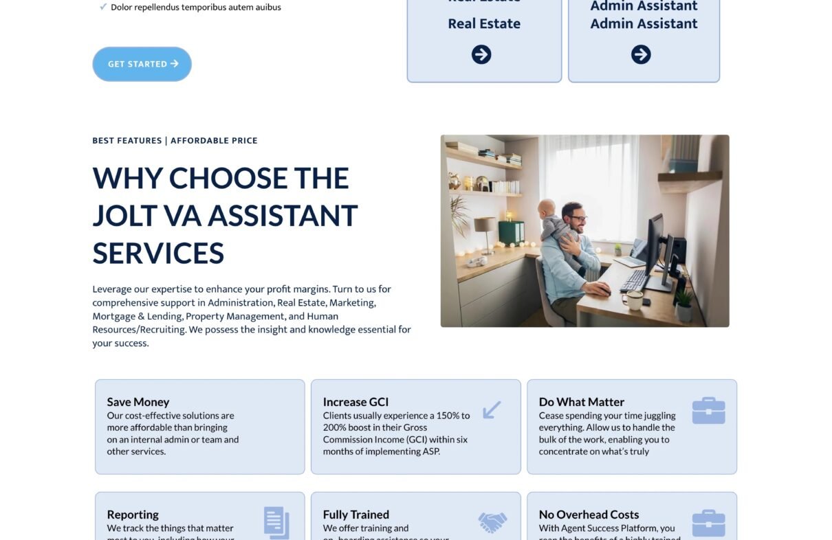 Virtual Assistant Services Website Design
